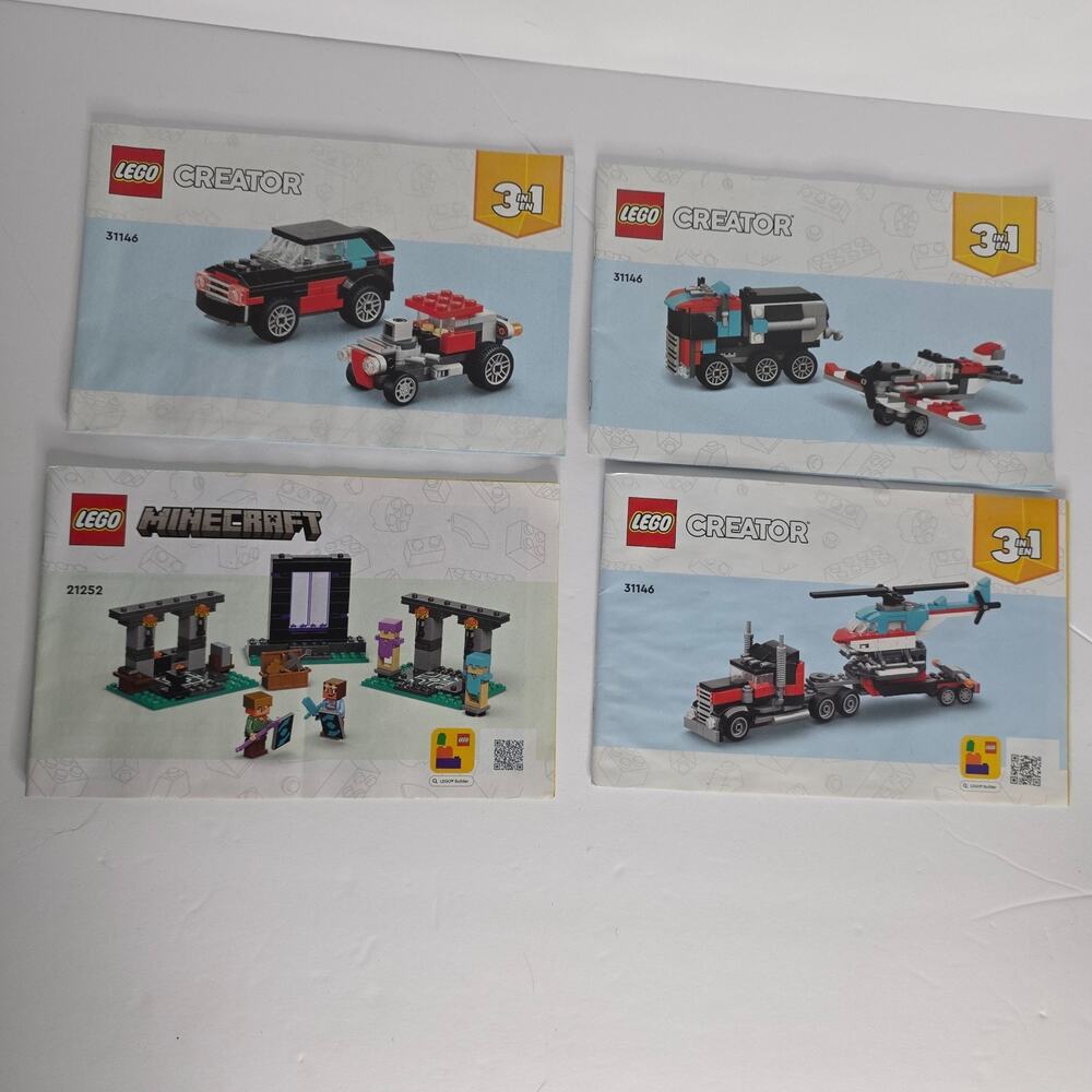 LEGO Instruction Manuals Lot Minecraft 4 Booklets